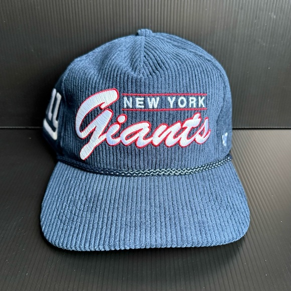 ‘47 Brand Adult New York Giants Navy Corduroy Hitch Rope SnapBack Adjustable Hat - Picture 1 of 6